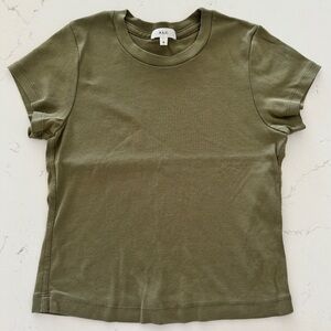 A.L.C. Avery Cotton Rib Baby Tee Size M